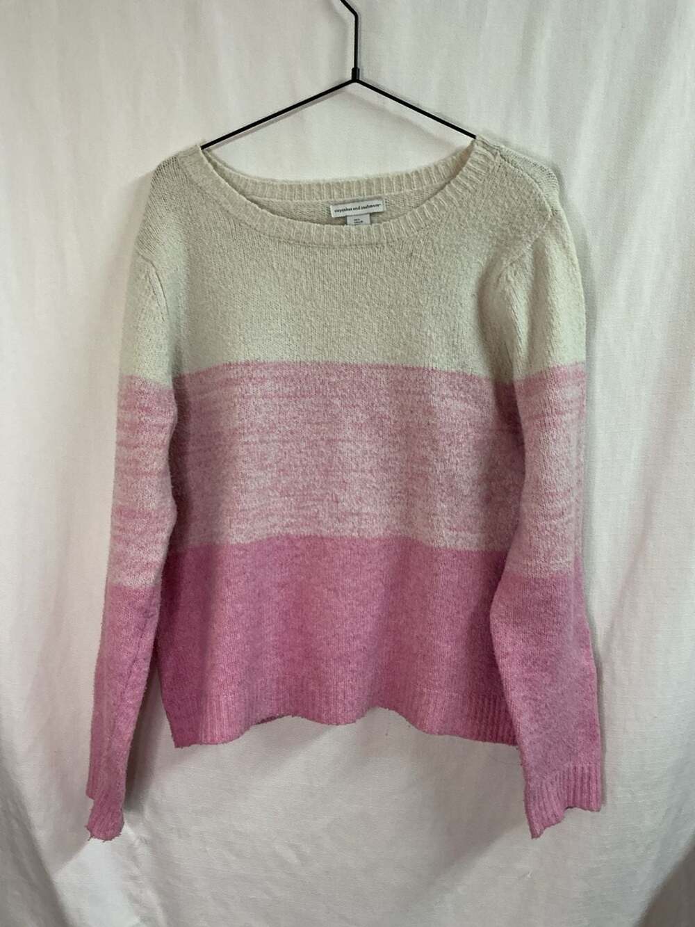 Cupcakes and Cashmere Women's Size L Colorblock Striped Sweater